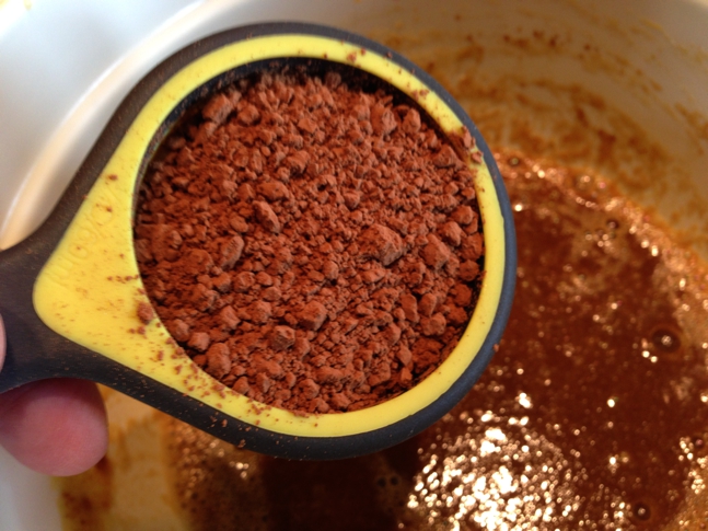 cocoa powder for the low-fat gluten-free brownies