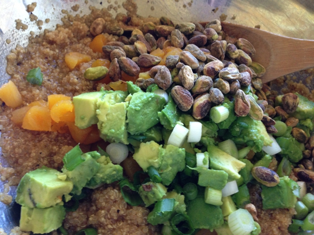 The makings of a Quinoa Salad