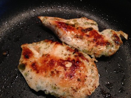 Two cooked Chicken Breasts