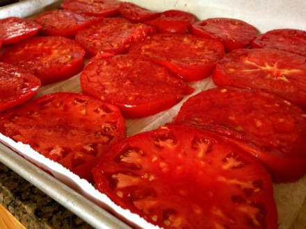 Sliced Tomatoes for Roasting