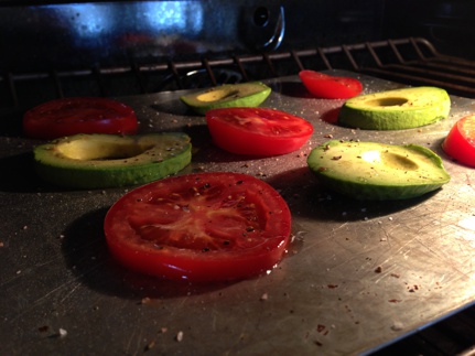 Broiled Tomato and Avocado