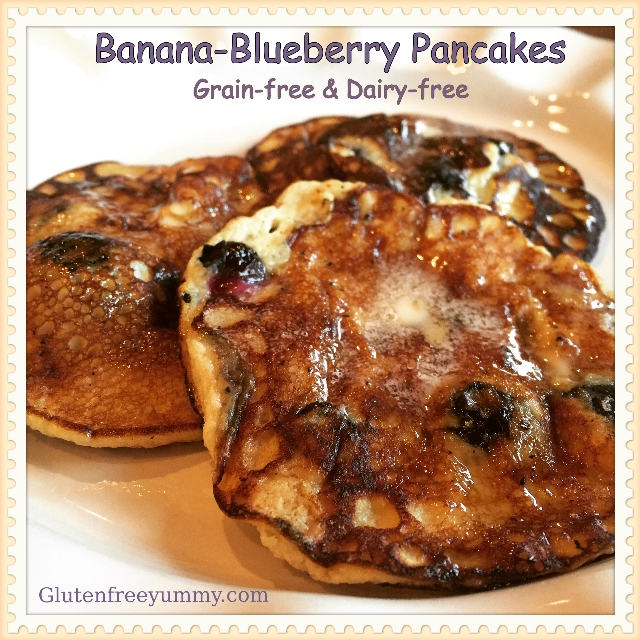 Grain-free Banana-Blueberry Pancakes