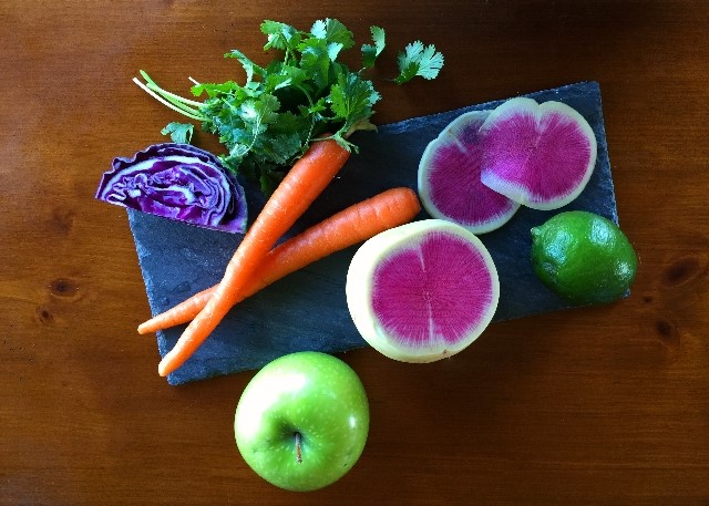 Colorful fruit & veggies