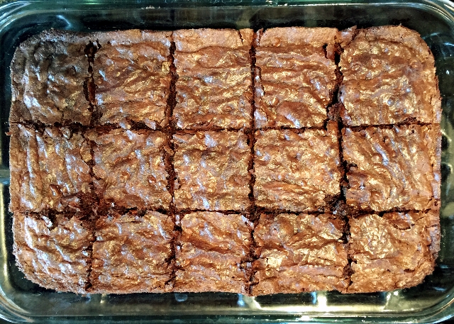 GF-DF Brownies Hot from the oven