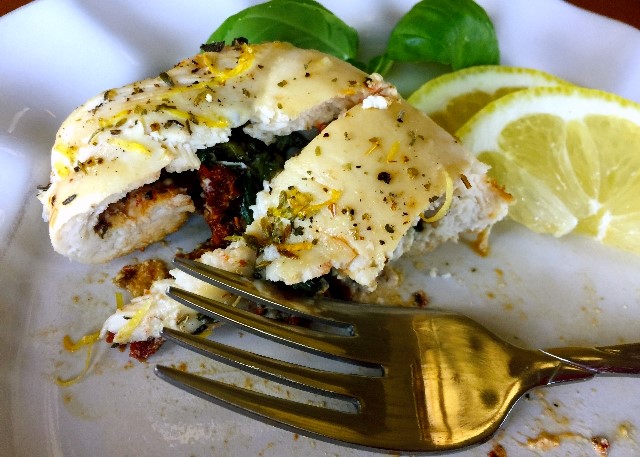 A Bite of Tuscan Herb Stuffed Chicken