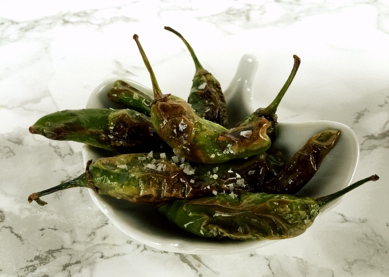 Blistered Shishito Peppers with Sea Salt