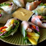 Spring Rolls with Spicy-Mango Dipping Sauce