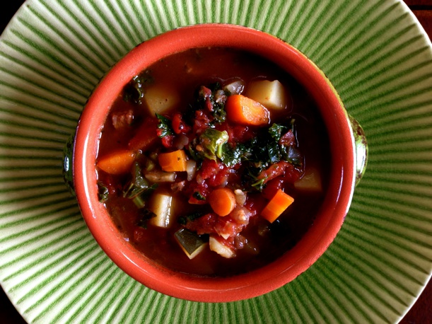 A Bowl of Savory Hearty Vegetable Beef Soup