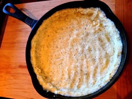 Form the deep dish crust by molding the mixture a 1/2" thick up the sides.