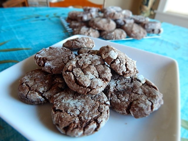 GF Chocolate Crinkle Cookies