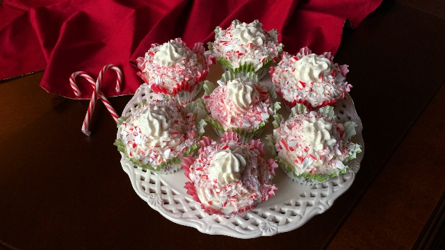 Gluten & Dairy-free Candy Cane Cupcakes
