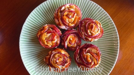 Gluten-free Caramel Apple Rose Tartlets
