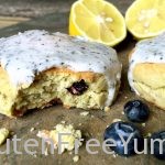 GF Lemon Blueberry Scone with Earl Grey Lemon Glaze