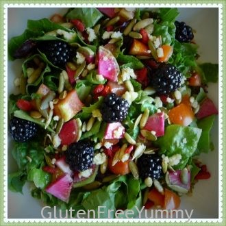 Blackberry & Watermelon Radish Summer Salad