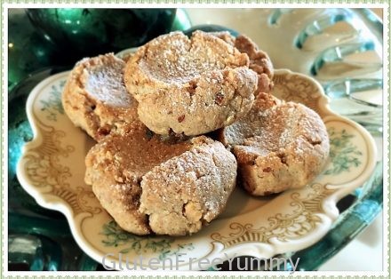Grain-free Christmas Spiced Thumbprint Cookies